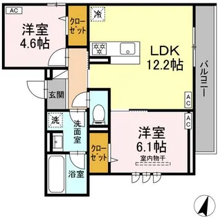 DーPRECIOUS高野台【3階】の間取り