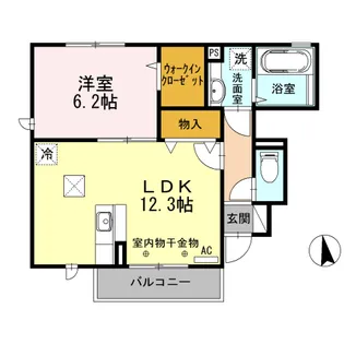 ヒルコート上落合【101号室】の間取り