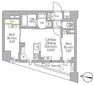 NOGATA RESIDENCE【5階】の間取り