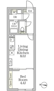 AGLAIA 新宿西落合【203号室】の間取り