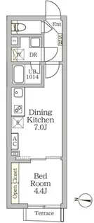 AGLAIA 新宿西落合【104号室】の間取り