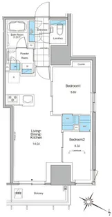 ルフォンプログレ北新宿【10階】の間取り