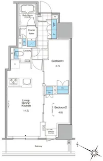 ルフォンプログレ北新宿【10階】の間取り