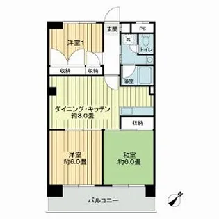 山久マンション塩野【5階】の間取り