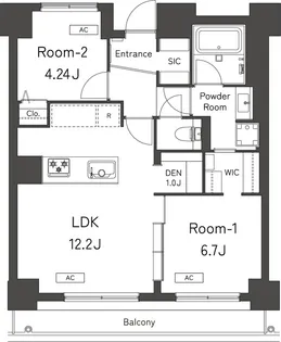 BELLEVIAGE SHINNAKANO【12階】の間取り