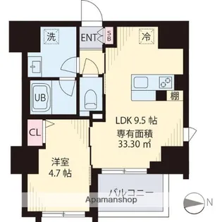 VEREDA NAKANO(ヴェレダ ナカノ)【9階】の間取り