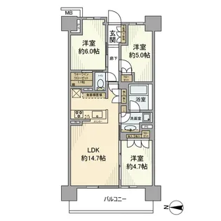 パークホームズ板橋蓮根 二番街【2階】の間取り