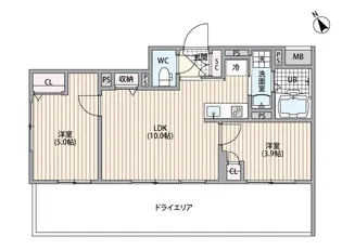 HJクラウンⅡ【2階】の間取り