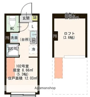 アーバンレジデンス杉並【1階】の間取り