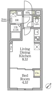 AGLAIA 新宿横寺町【2階】の間取り