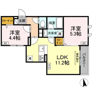 セレスティア徳丸 A【3階】の間取り