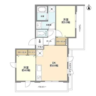 PEABODY HOMES NAKANOSAKAUE【3階】の間取り