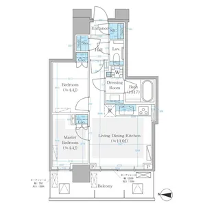 パークシティ中野 ザ タワー ブリーズ【16階】の間取り