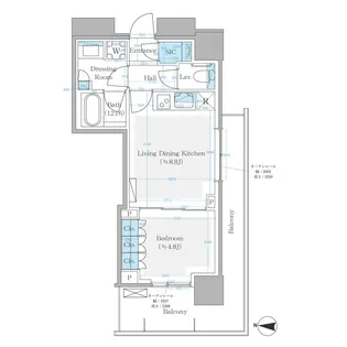 パークシティ中野 ザ タワー ブリーズ【16階】の間取り