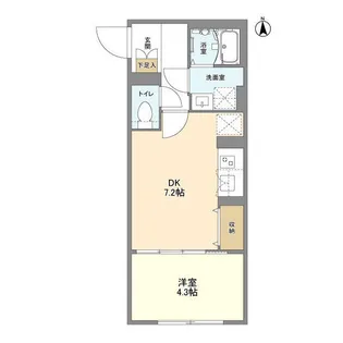 ウェルスクエア中野坂上Ⅱ【1階】の間取り