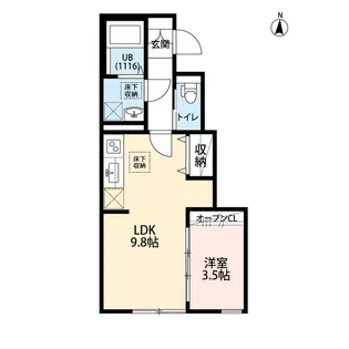 カッツェ松原【104号室】の間取り