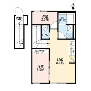 カッツェ松原【203号室】の間取り