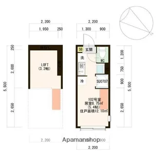 PLUMERIA鷺宮【1階】の間取り