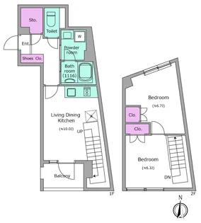 リヴ アン フルール【6階】の間取り