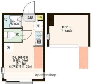 LE SERENE NISHI OGIKUBO【2階】の間取り