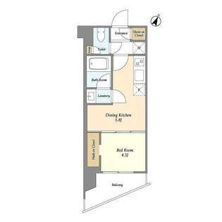 LUMIEC HONCHO WEST【2階】の間取り