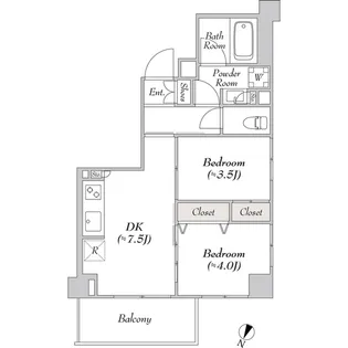 LUMIEC HONCHO WEST【3階】の間取り