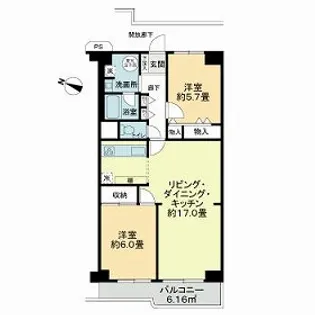 小豆沢サンハイツ【7階】の間取り
