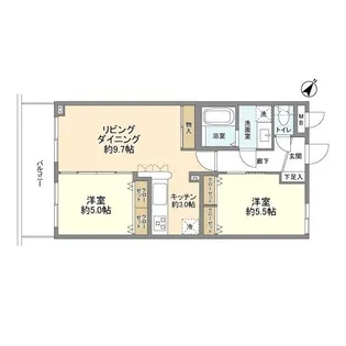 ベルジェ野方【2階】の間取り