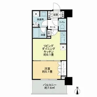 パークシティ中野 ザ タワー エアーズ【8階】の間取り