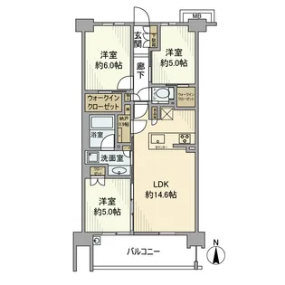 シティテラス荻窪エアーズコート【4階】の間取り