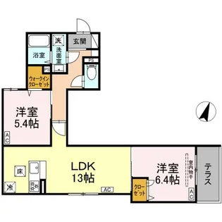 セレスティア鷺宮II【1階】の間取り