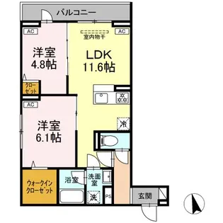 セレスティア羽沢 B棟【3階】の間取り