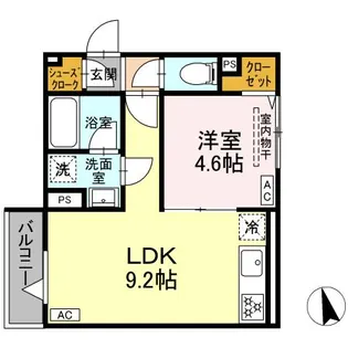 セレスティア羽沢 B棟【3階】の間取り