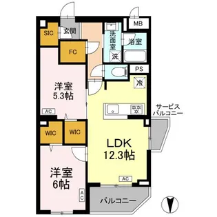 ロイジェント上板橋【1階】の間取り
