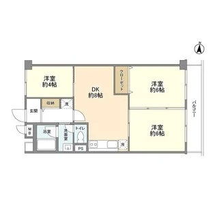 マンションヴィップ西落合【3階】の間取り