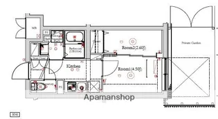 ベルシード方南町【1階】の間取り