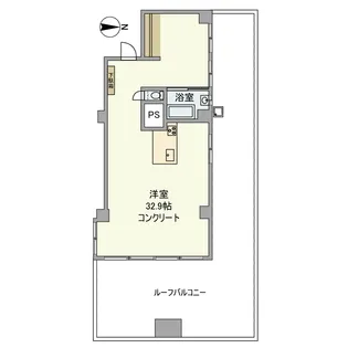 マンション市ケ谷【7階】の間取り