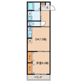 イー・ヴィレッジ常盤台【3階】の間取り