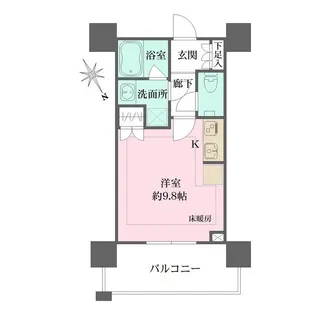 シティタワー新宿【12階】の間取り