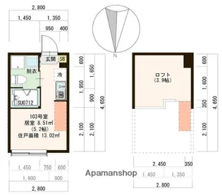 VILLAAILES平和台【1階】の間取り