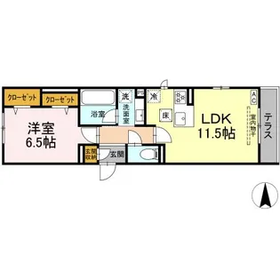 ヴィラ アンムート赤堤【1階】の間取り
