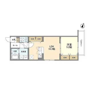 ウェルスクエア幡ヶ谷【1階】の間取り