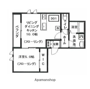 へーベルメゾン代々木上原【3階】の間取り