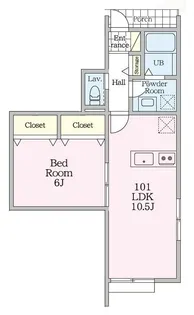 リビエラ【101号室号室】の間取り