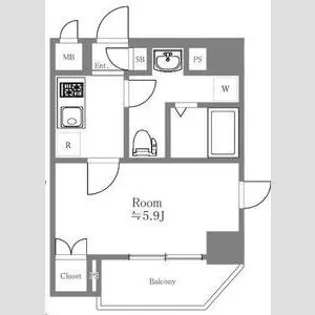 BELLGRADE OM【6階】の間取り