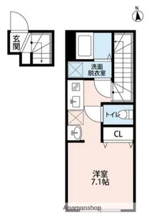 ヴィクトリアンコート中村橋【204号室】の間取り