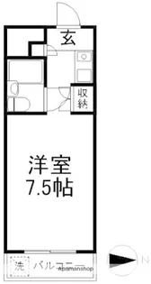 山中ハイツ【302号室】の間取り