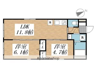 CREAL高田馬場Ⅲ【5階】の間取り