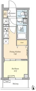 ディアクレスト西荻窪【4階】の間取り
