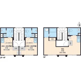 AMFC RESIDENCE SHIMOーOCHIAI【3階】の間取り